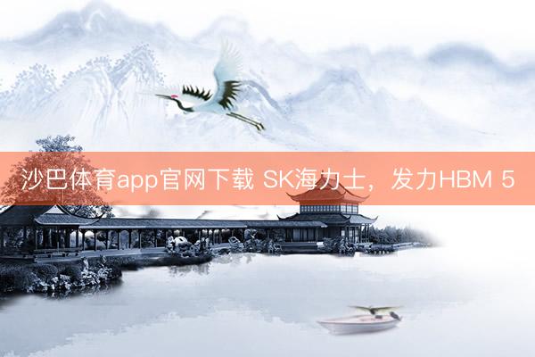 沙巴体育app官网下载 SK海力士，发力HBM 5